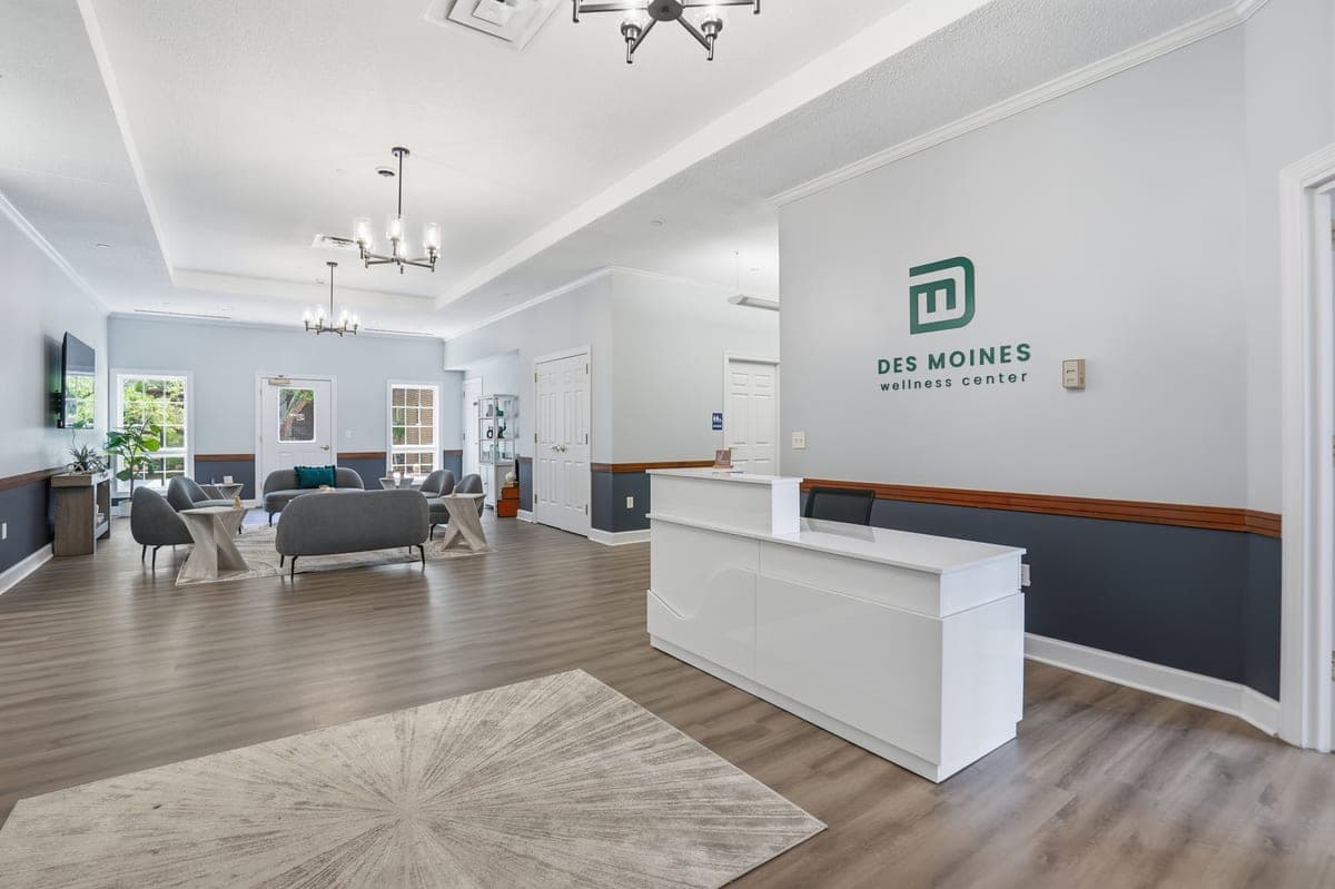 The reception area at Des Moines Wellness Center, one of the network's centers